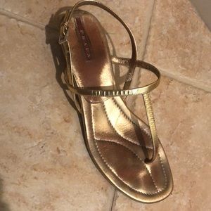 Great condition Prada gold sandals.